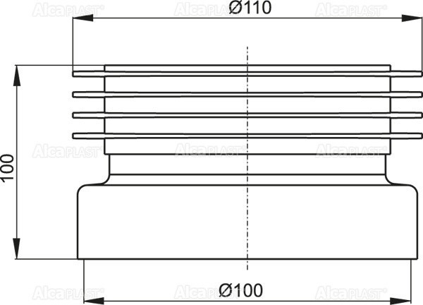 Манжета для унитаза прямая Alcadrain A99