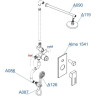 WasserKRAFT A16590 Встраиваемый комплект для душа с верхней душевой насадкой и лейкой