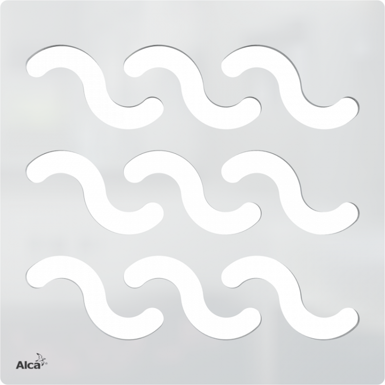 Дизайновая решетка 102×102 мм нержавеющая сталь Alcadrain MPV002