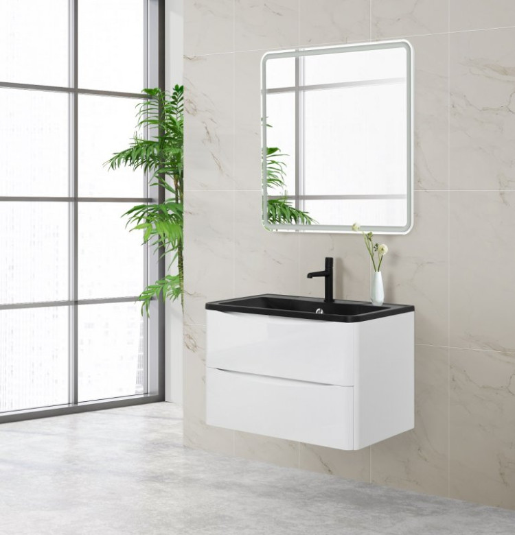 База под раковину подвесная с двумя выкатными ящиками BelBagno ACQUA-800-2C-SO-RR