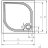 Душевой поддон из искусственного камня Riho Kolping DB21 90x90x3