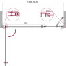 Душевая дверь в нишу BELBAGNO ETNA-B-11 Cezares ETNA-B-11-100+70-C-Cr
