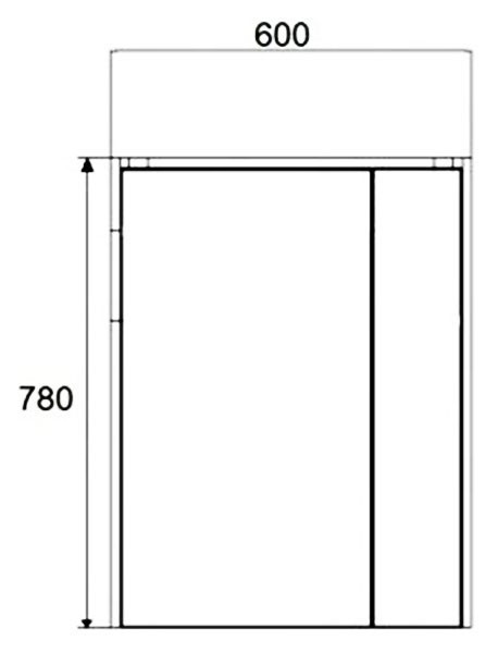 Зеркальный шкаф Roca Ronda 60 с подсветкой