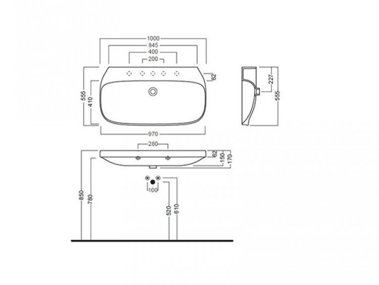 Раковина Hatria Abito 100 YXXJ