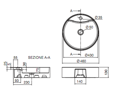 Раковина Scarabeo Thin-Line 8029R