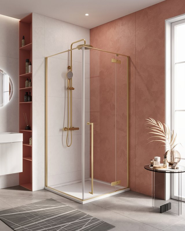 Душевой уголок LINER-A-1 Cezares LINER-A-1-90-C-NERO-L