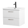 База под раковину подвесная с двумя выкатными ящиками 606x423x500 BelBagno DUE-600-2C-SO-BL-P