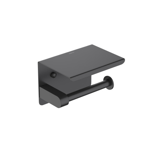 Бумагодержатель с полкой Aquatek матовый черный AQ4939MB Европа