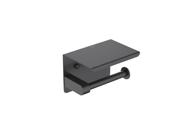 Бумагодержатель с полкой Aquatek матовый черный AQ4939MB Европа