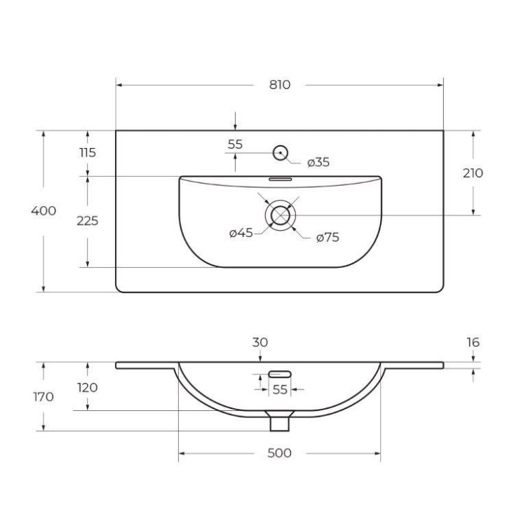 Керамическая раковина BelBagno BB-8099-3-70