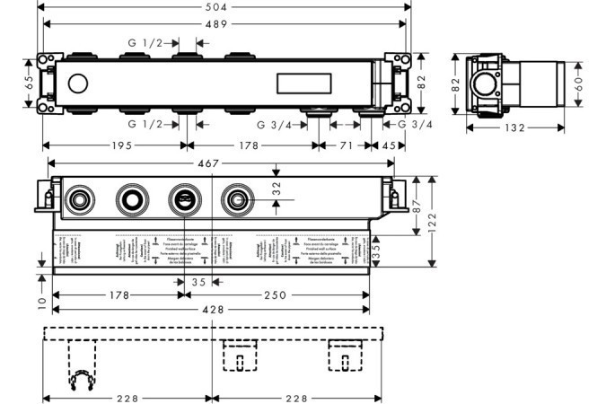 Скрытая часть для смесителя Hansgrohe RainSelect 15310180