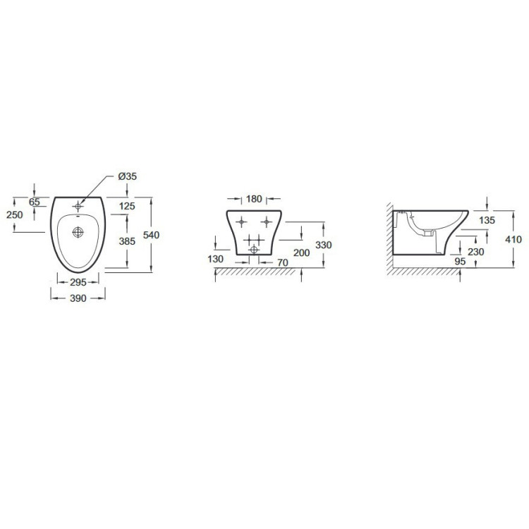 Биде Jacob Delafon Nouvelle Vogue EMD0002-00 подвесное