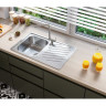 Мойка ELEGANT 30 SAT 90 FI 810X510 в комплекте с сифоном 1130551,