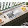 Мойка ELEGANT 30 SAT 90 FI 810X510 в комплекте с сифоном 1130551,