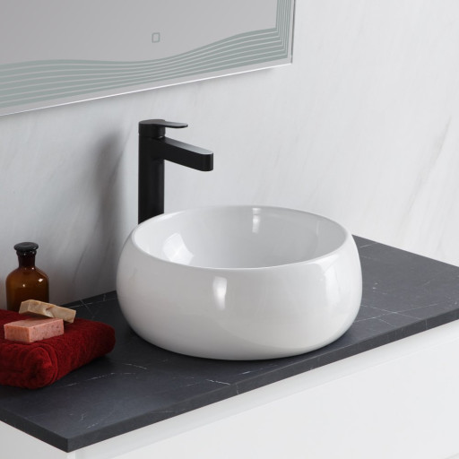 Раковина накладная керамическая круглая BelBagno BB1065