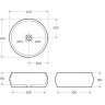 Раковина накладная керамическая круглая BelBagno BB1065