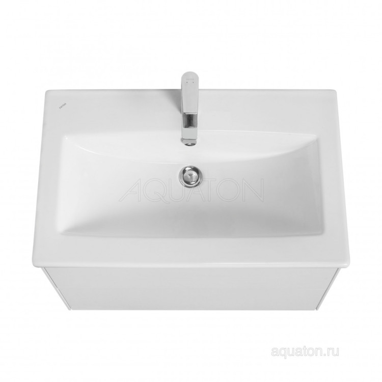Тумба под раковину AQUATON Сохо 75 белый глянец 1A258101AJ010