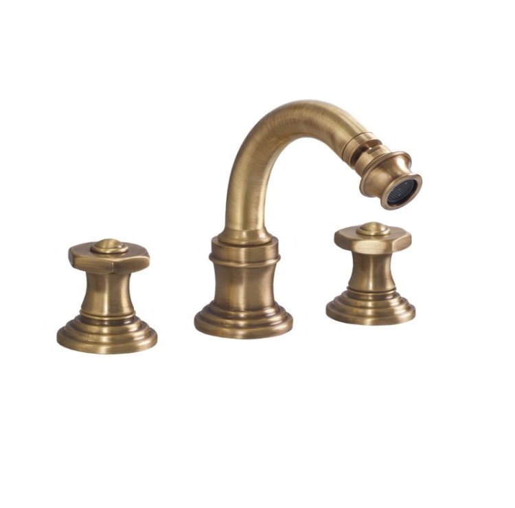 Смеситель для биде на три отверстия с донным клапаном Cezares APHRODITE-BBS2-02-Sw