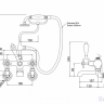 Смеситель для ванны с ручным душем, Regent, настенный [CLR17]