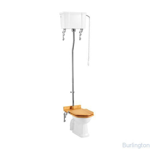 Унитаз с верхним керамическим бачком, с цепочкой