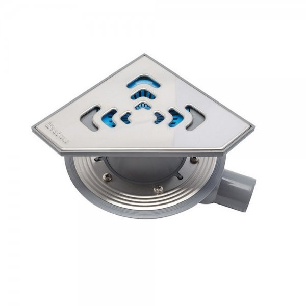 Угловой трап 194х194 мм Confluo Standard Angle, металл с перфорацией Square (квадрат) PESTAN 13000013