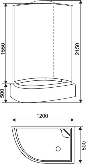 Душевая кабина Arcus AS-109 80x120