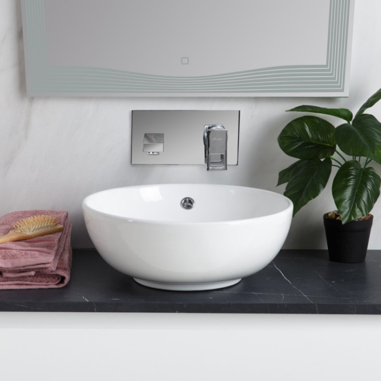 Раковина накладная керамическая круглая BelBagno BB1077