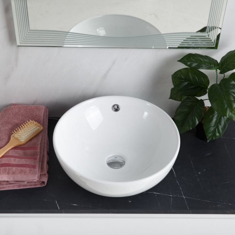 Раковина накладная керамическая круглая BelBagno BB1077