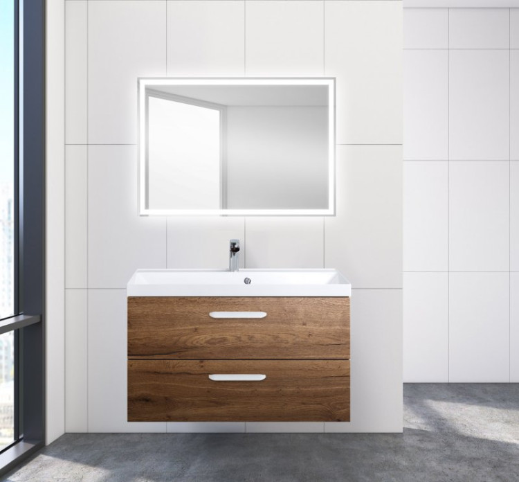 База под раковину подвесная с двумя выкатными ящиками BelBagno AURORA-900-2C-SO-RT