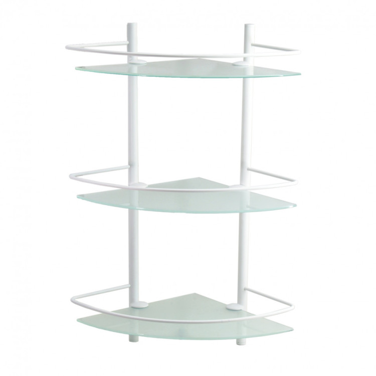 WasserKRAFT K-3133WHITE Полка стеклянная тройная