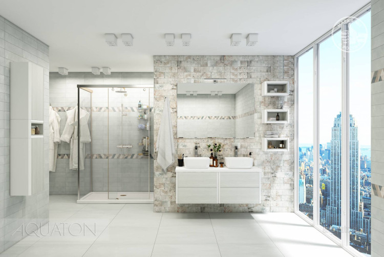 Шкафчик Aquaton Брук одностворчатый дуб латте 1A202503BCDL0