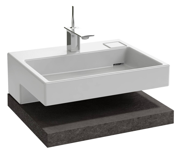 Столешница 60 см, без отверстия, темный камень, меламин с эффектом ламинации Jacob Delafon TERRACE EB1192-N06