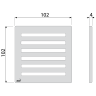 Дизайновая решетка 102×102 мм нержавеющая сталь Alcadrain MPV003