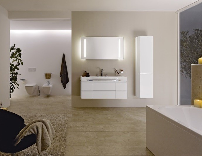 Зеркало Laufen Case 90 с подсветкой 2 светильника