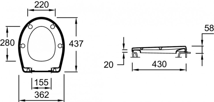 Крышка-сиденье из термодюра Jacob Delafon PATIO E4267-00