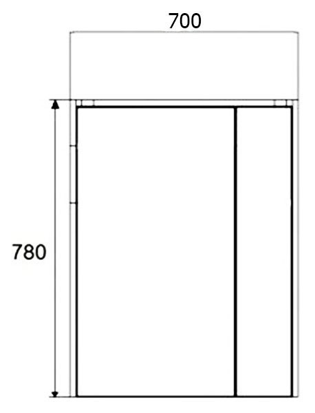 Зеркальный шкаф Roca Ronda 70 с подсветкой