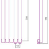 Отопительный радиатор Сунержа Эстет-1 EU50 правый 500х225 5 секций Без покрытия