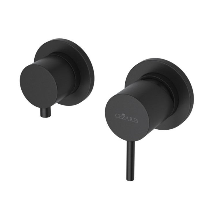 Встраиваемый однорычажный смеситель на 3 выхода с тонкой ручкой Cezares LEAF-VDIM3-L-SS