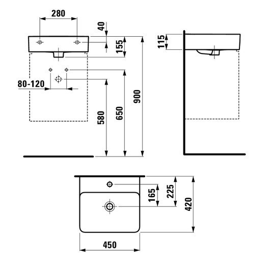 Раковина Laufen Val 45 8.1528.1