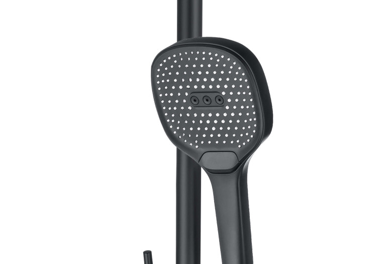 Душевой гарнитур 3jet 73см Aquatek, матовый черный AQ2021MB