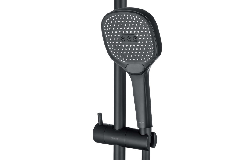 Душевой гарнитур 3jet 73см Aquatek, матовый черный AQ2021MB