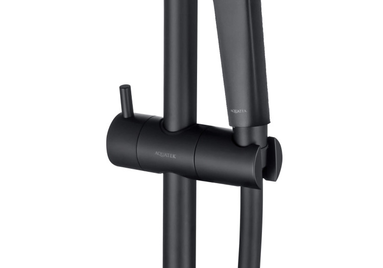 Душевой гарнитур 3jet 73см Aquatek, матовый черный AQ2021MB