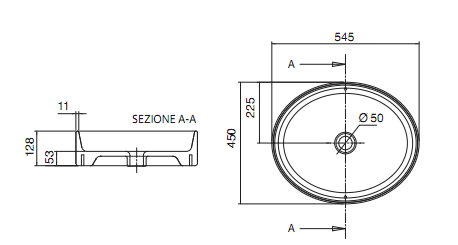 Раковина Scarabeo Thin-Line 8030