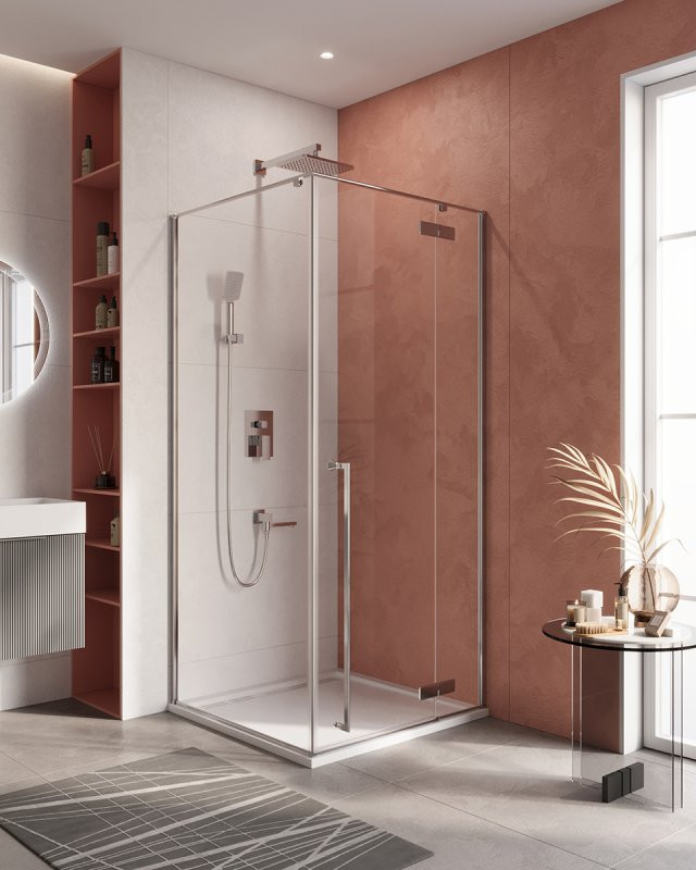 Душевой уголок LINER-A-1 Cezares LINER-A-1-90-C-NERO-R