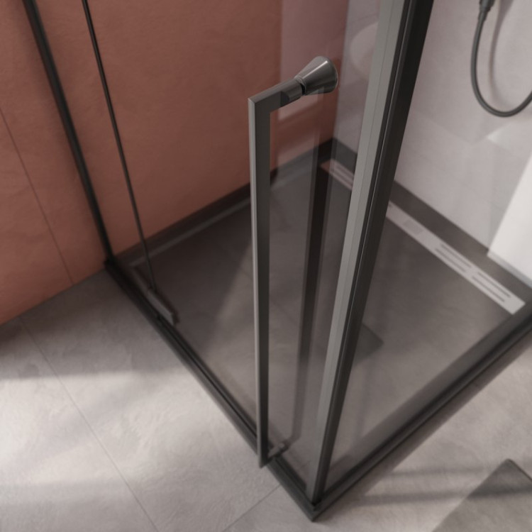 Душевой уголок LINER-A-1 Cezares LINER-A-1-90-C-NERO-R