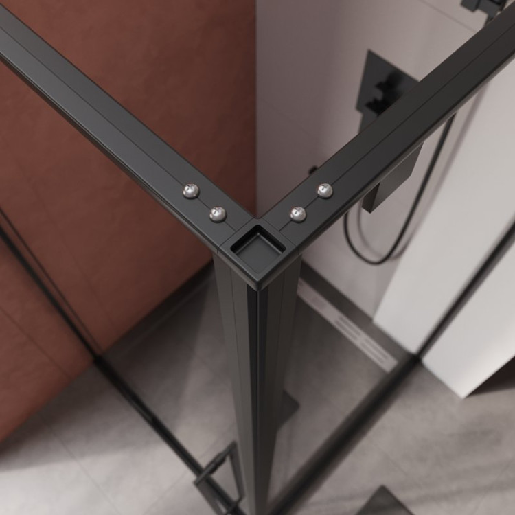 Душевой уголок LINER-A-1 Cezares LINER-A-1-90-C-NERO-R