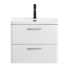 База под раковину подвесная с двумя выкатными ящиками 606x423x500 BelBagno DUE-600-2C-SO-NOCE-P
