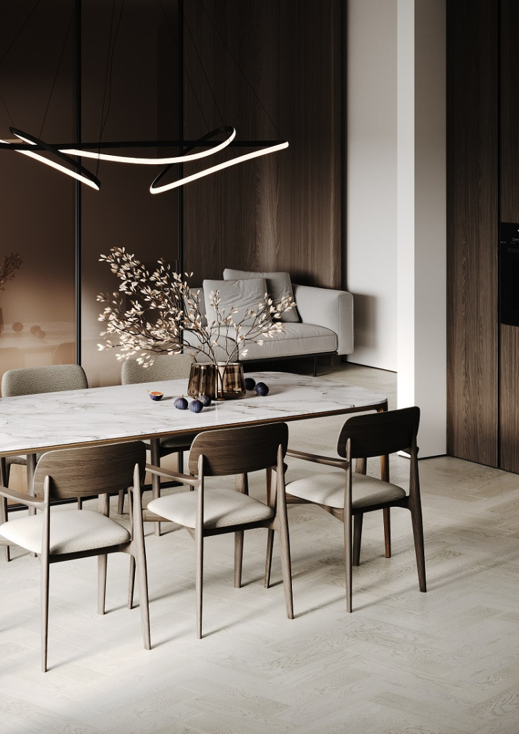 Кварцевый паркет Quartz Parquet Штучный паркет Дуб Скандинавский 44-1258-57 5/0,6 мм