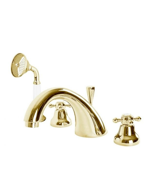 Смеситель на борт ванны с ручным выдвижным душем Cezares GOLF-BVD-02-M