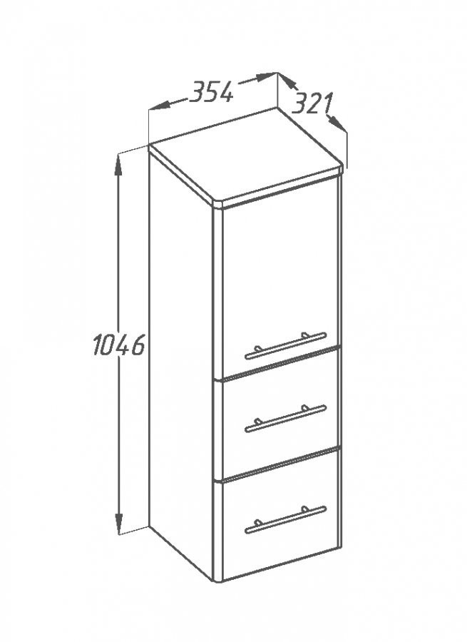 Шкаф-пенал Opadiris Арабеско 35 подвесной